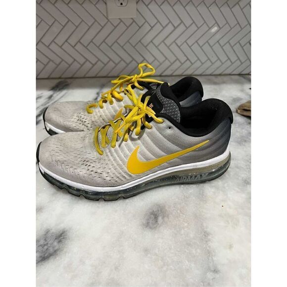 Nike iD Squad Air Max 2017 yellow Swoosh 918091-992 Pink Men’s Sz 10.5 Nikeid